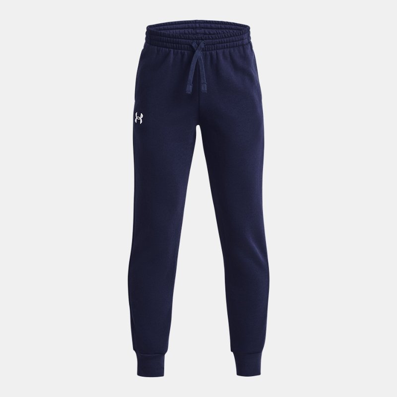 Pantalon de jogging Under Armour Rival Fleece pour garçon Midnight Bleu Marine / Blanc YXS (122 - 127 cm)